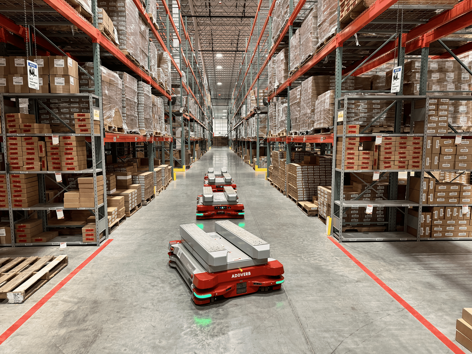 Dynamo in Warehouse Aisle